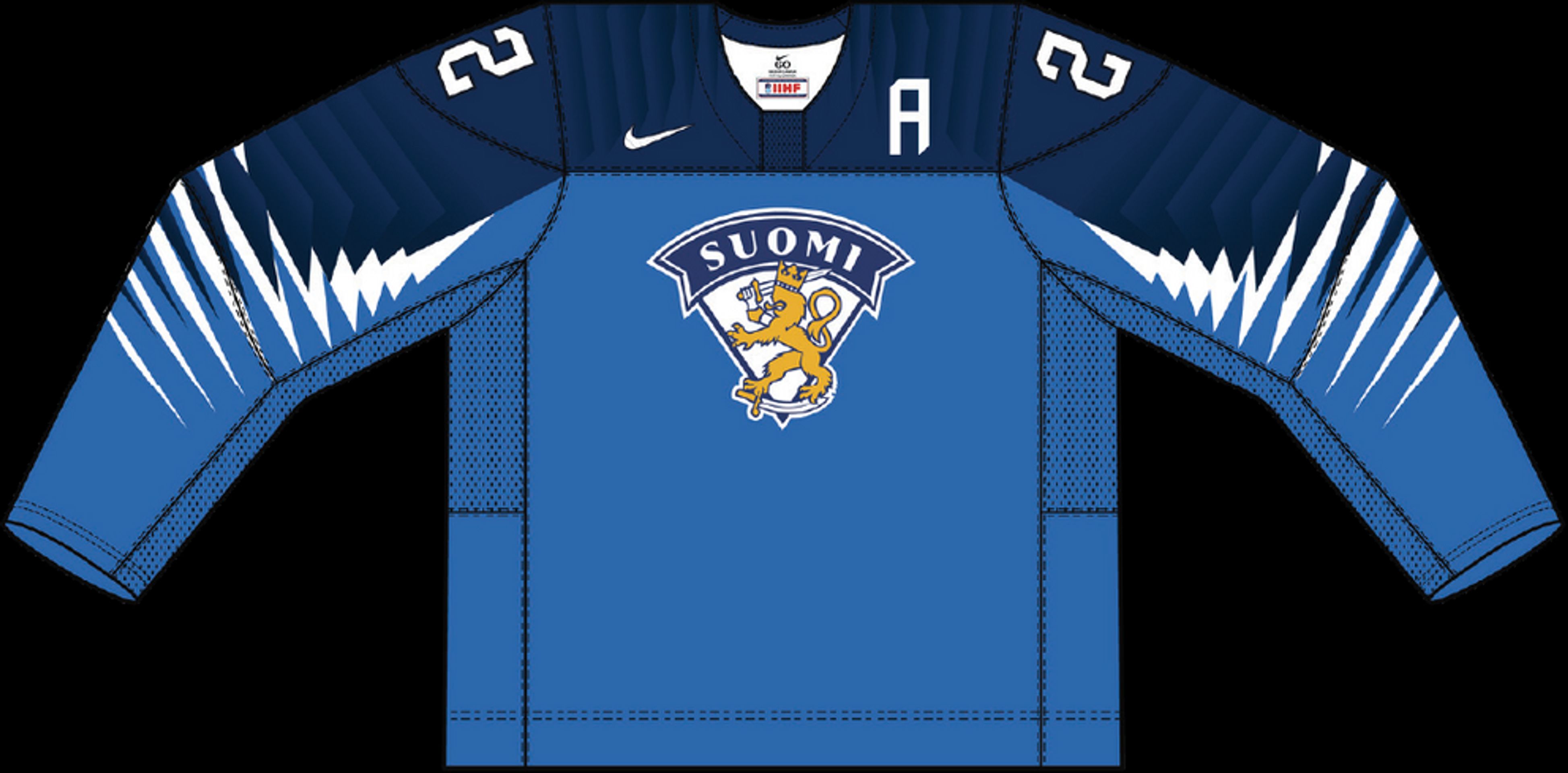 Venkovní dres Finska - GALERIE: Dresy týmů na mistrovství světa v ledním hokeji (8/32)
