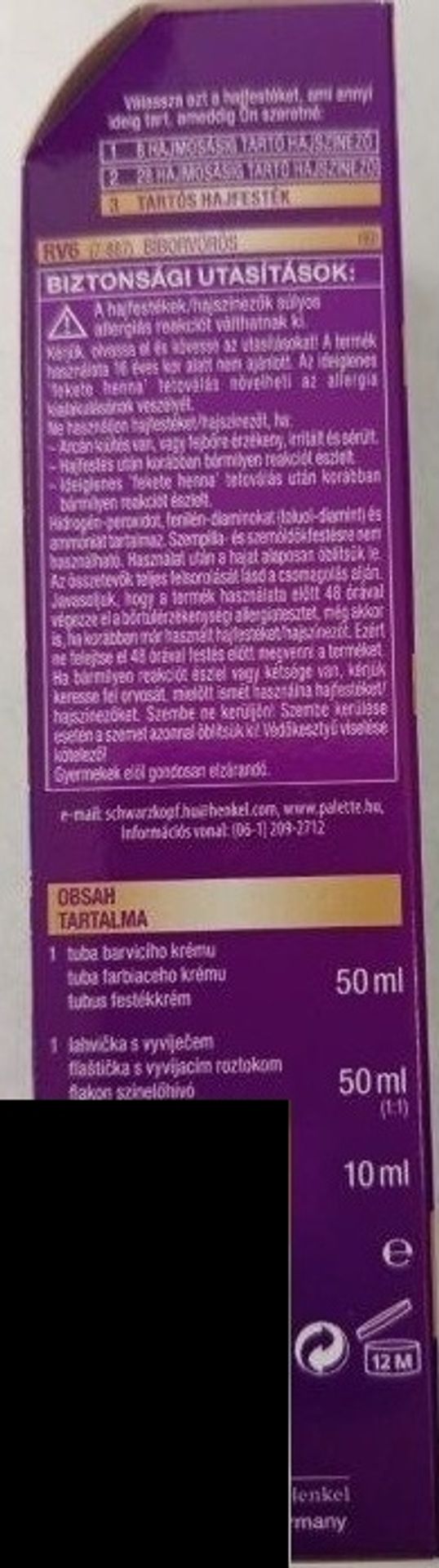 Schwarzkopf, Palette, INTENSIVE COLOR CREME - Nebezpečná kosmetika (15/18)