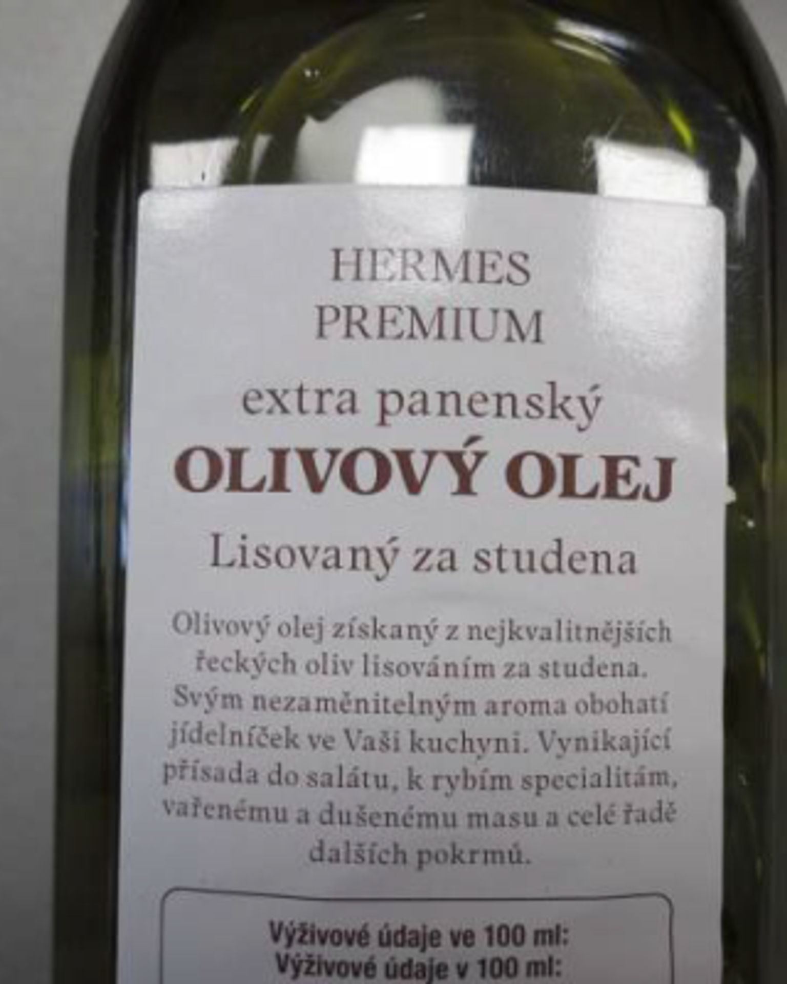 HERMES premium extra panenský olivový olej - GALERIE: SZPI kontrolovala kvalitu olivových olejů (9/18)