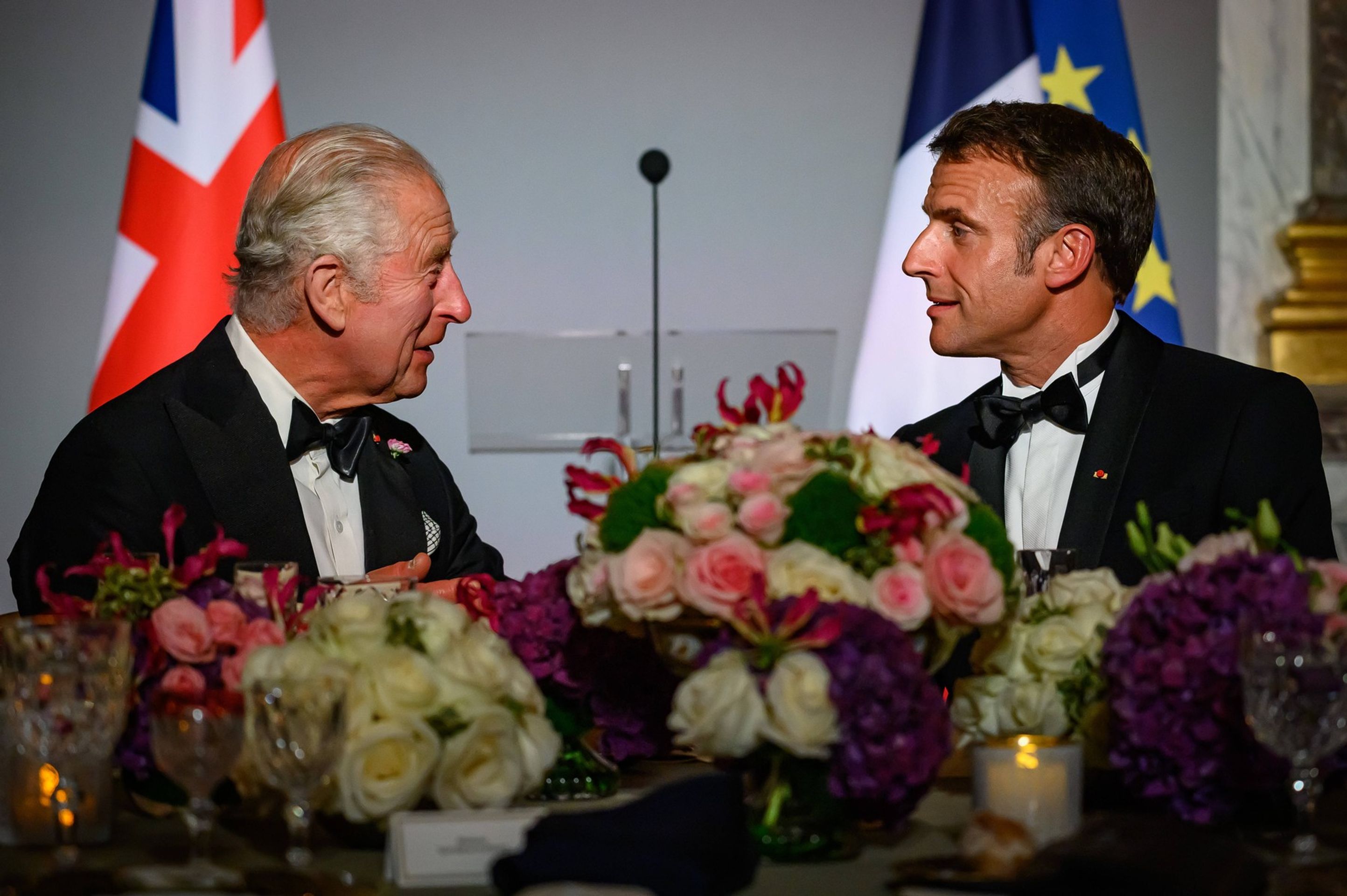 Král Karel III. a prezident Emmanuel Macron, 20. 9. 2023, zámek ve Versailles - Král Karel III. (25/46)