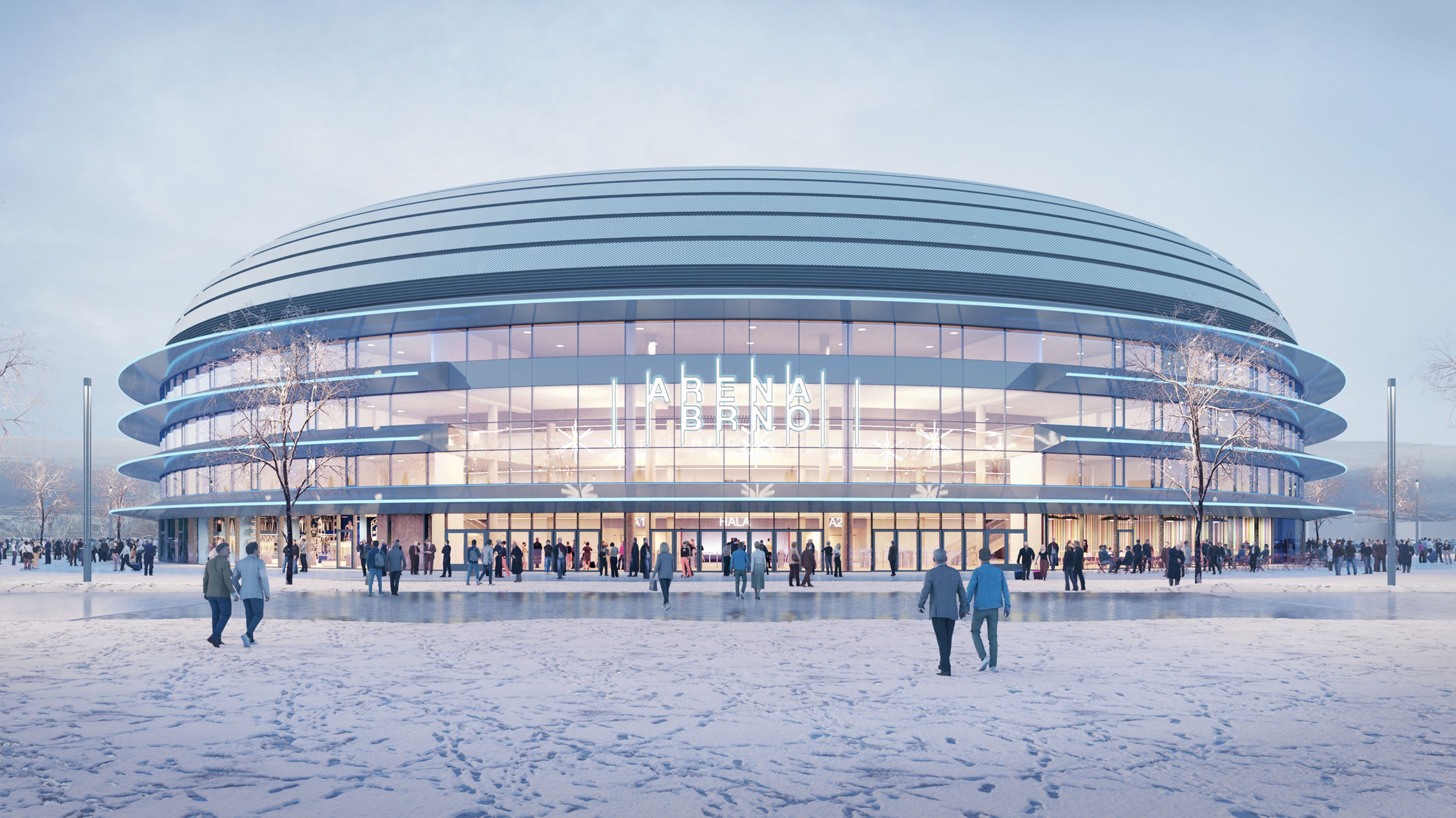Vizualizace nové hokejové arény v Brně - Vizualizace nové arény v Brně (7/9)