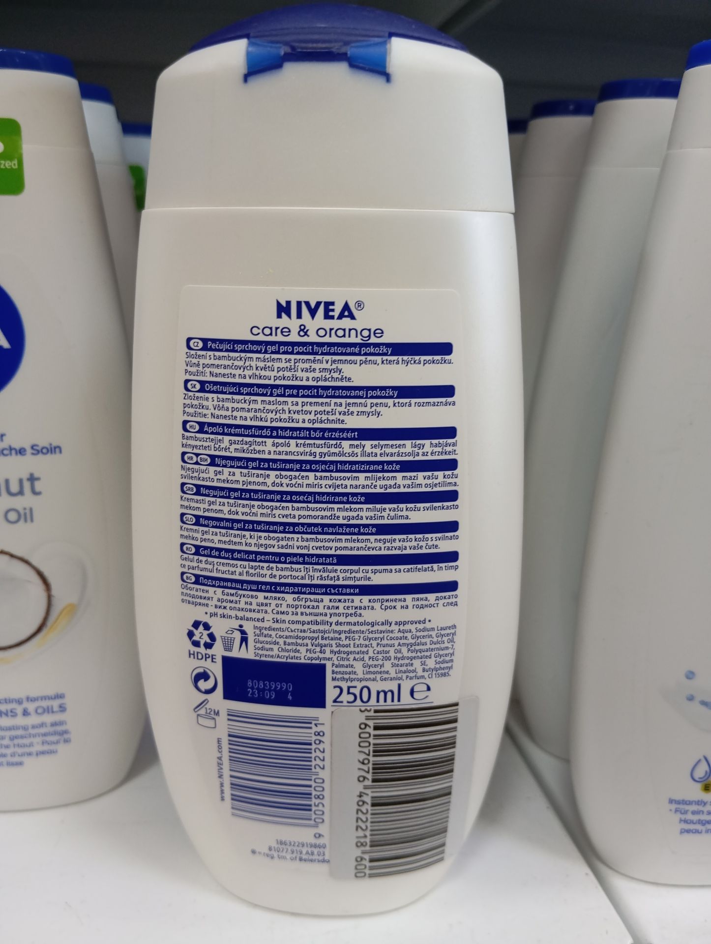 Nivea Care Shower care & orange - Kosmetika nahlášená hygieniky (2/9)