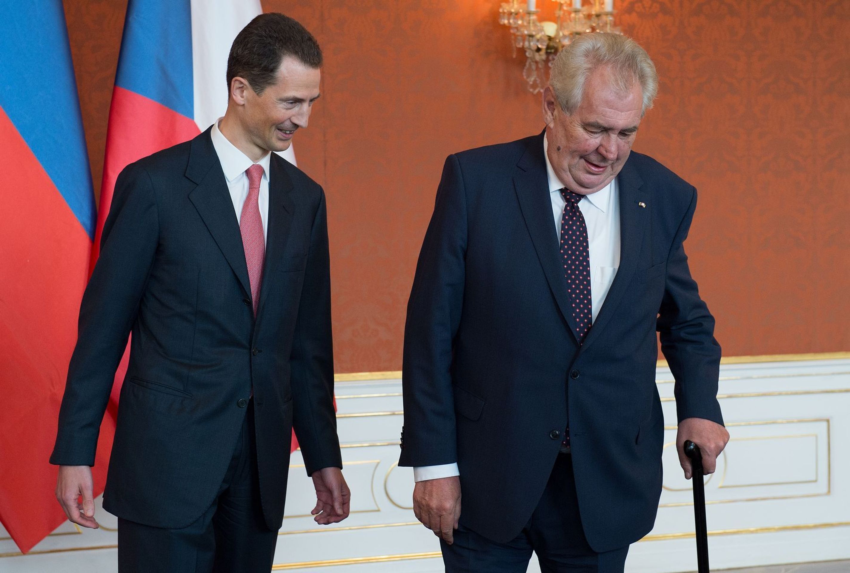 Miloš Zeman na Hradě přijal dědičného prince lichtenštejnského - 10 - GALERIE: Miloš Zeman na Hradě přijal dědičného prince lichtenštejnského (5/5)