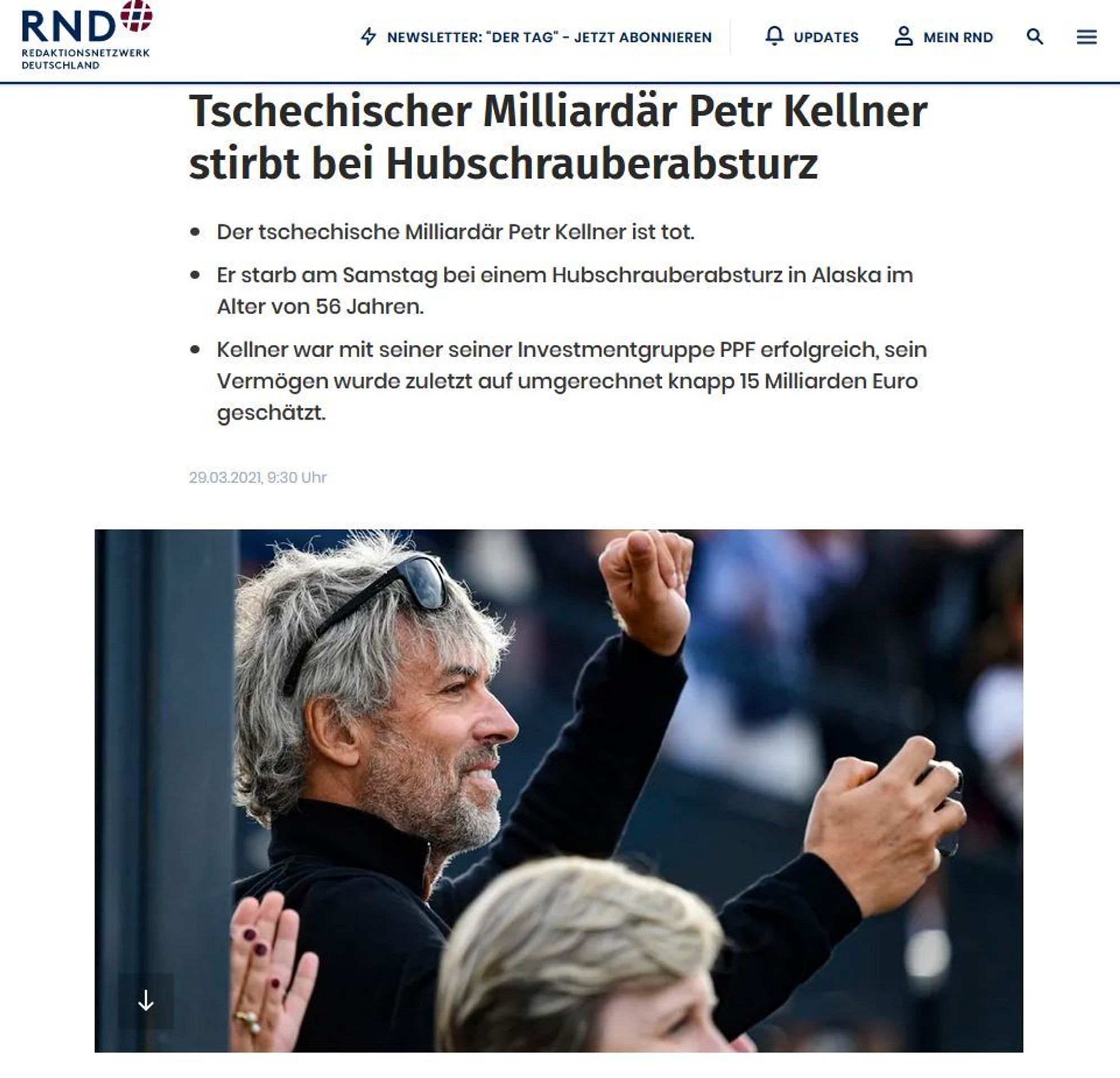 Zahraniční média píší o Kellnerovi - 1 - GALERIE: Kellnerova smrt v zahraničních médiích (7/7)