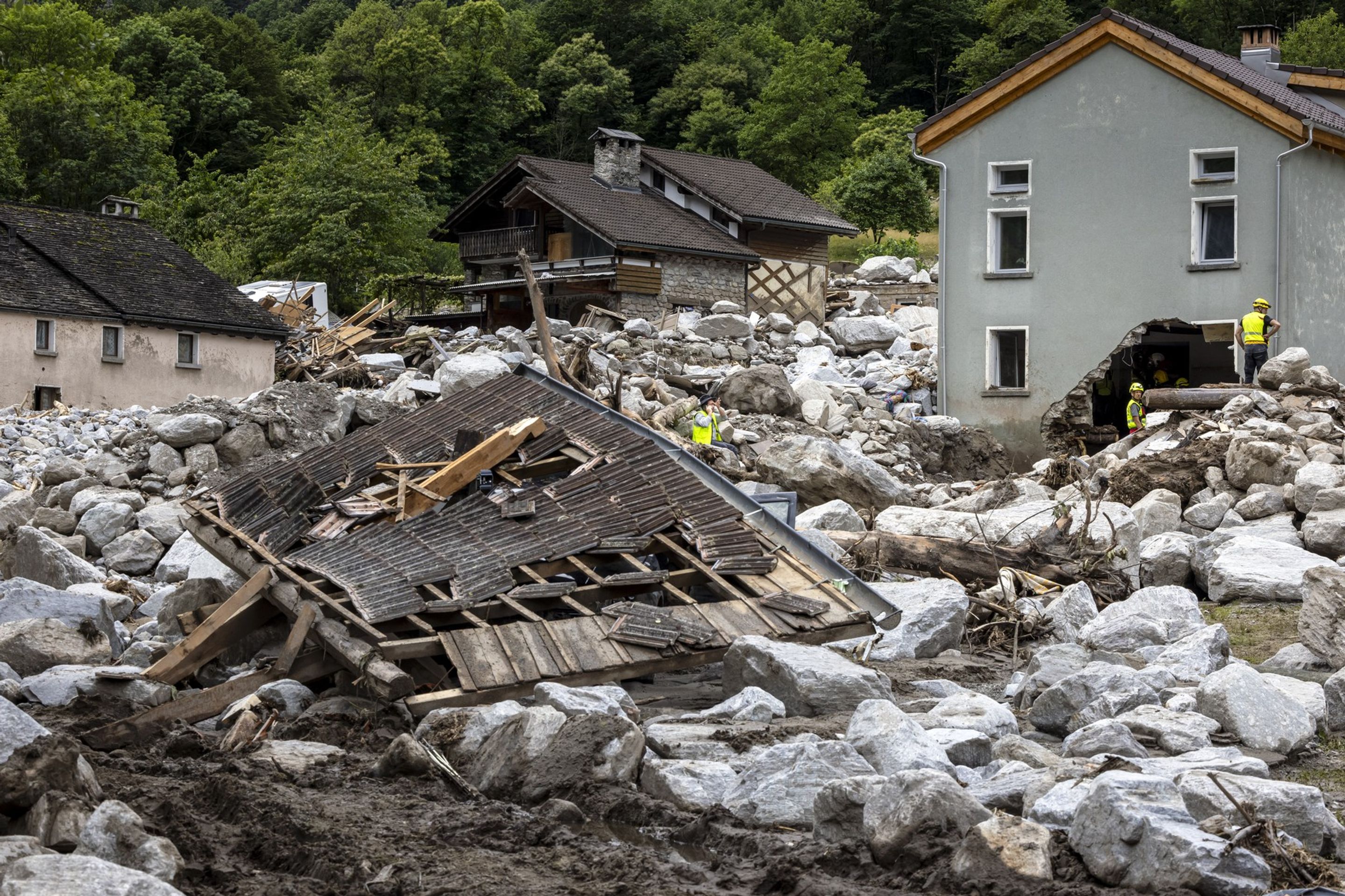 Švýcarsko po povodních, 23. 6. 2024 Lostallo - Povodeň ve Švýcarsku (5/5)