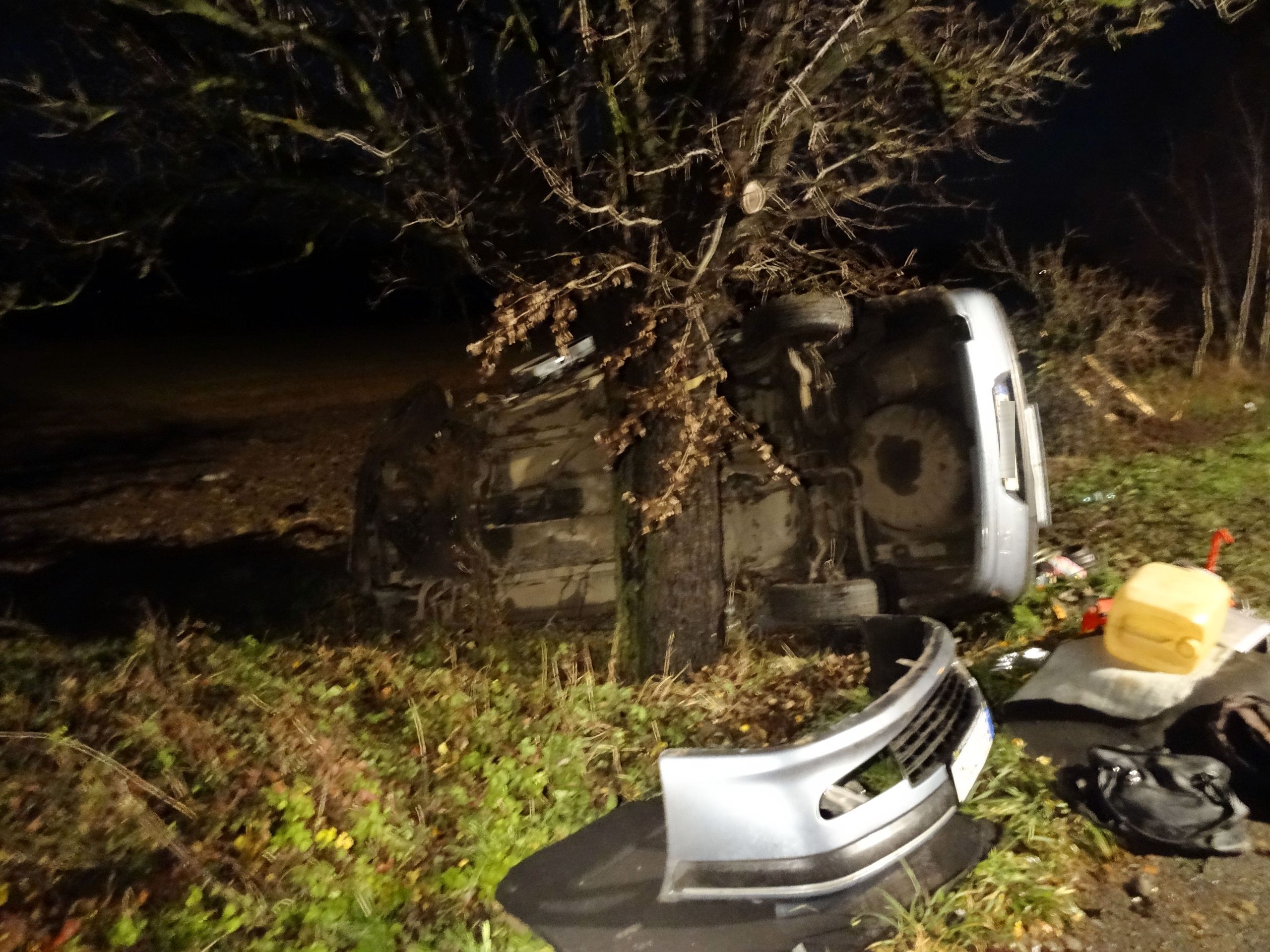 Náraz auta do stromu - 2 - Smrtelná nehoda u Libčic (2/7)
