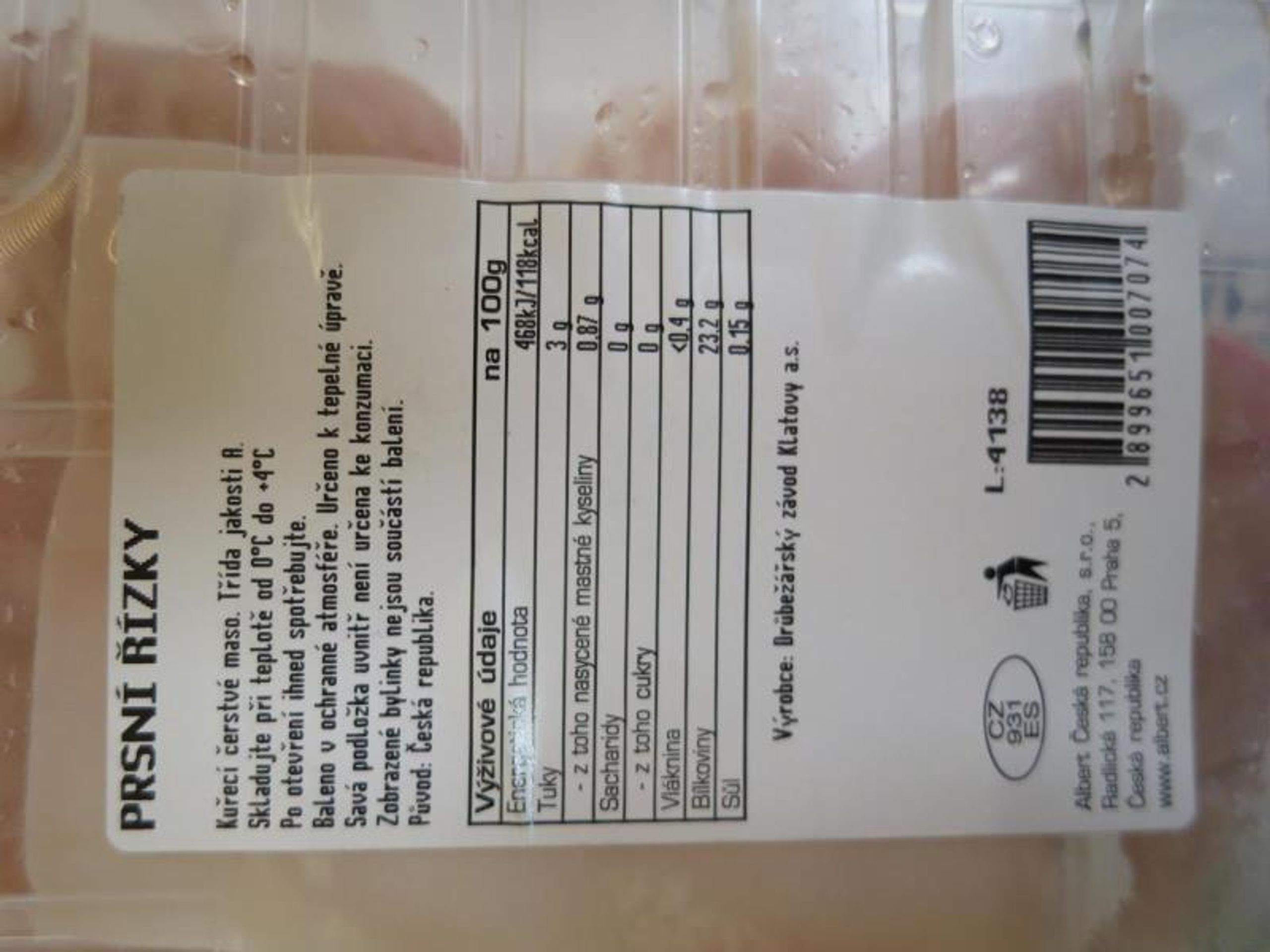 Kuřecí prsní řízky s bakterií způsobující salmonelózu - Kuřecí prsní řízky s bakterií způsobující salmonelózu (3/4)