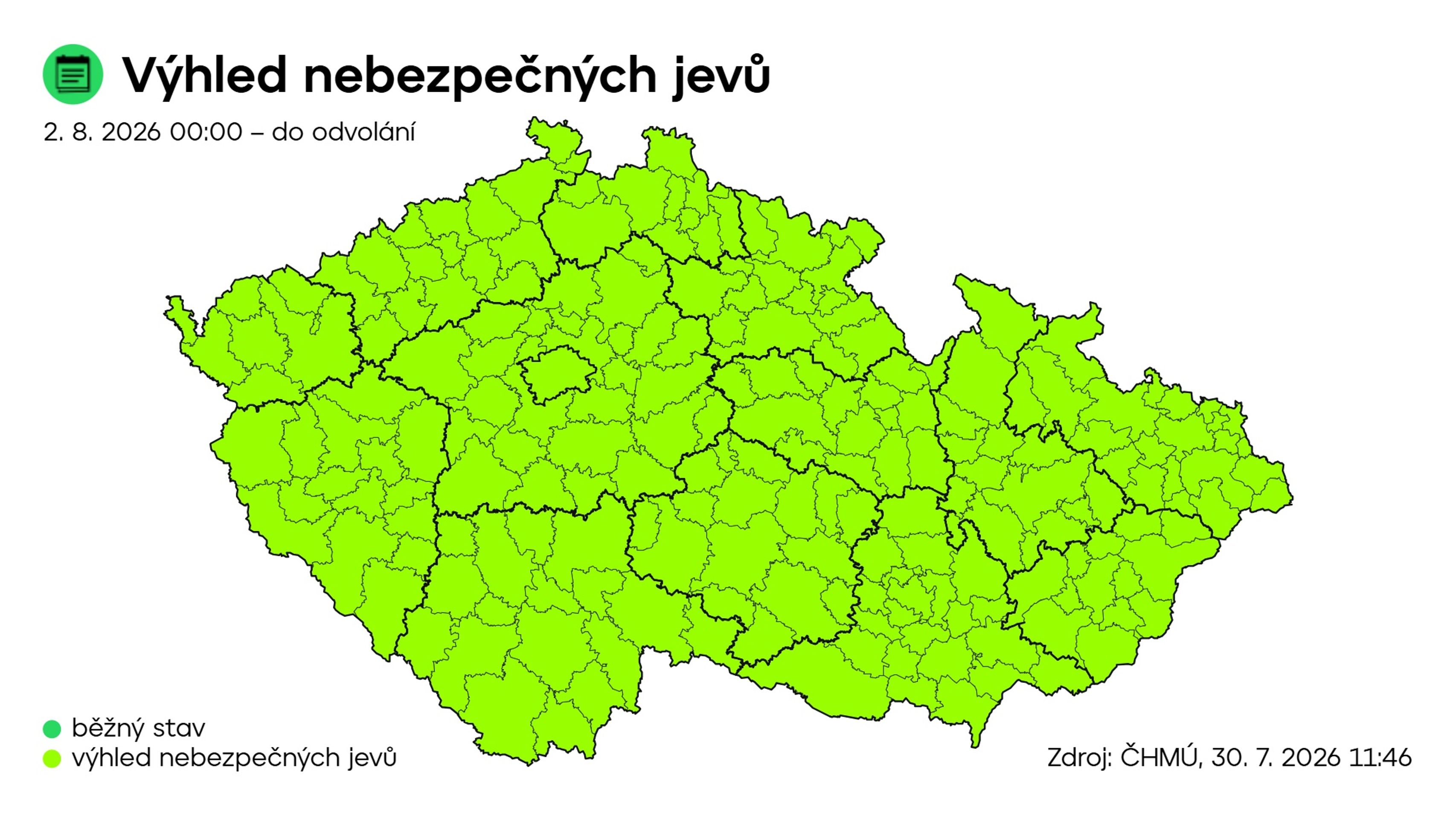 Výstraha ČHMÚ – Výhled nebezpečných jevů - Výstrahy ČHMÚ (5/5)