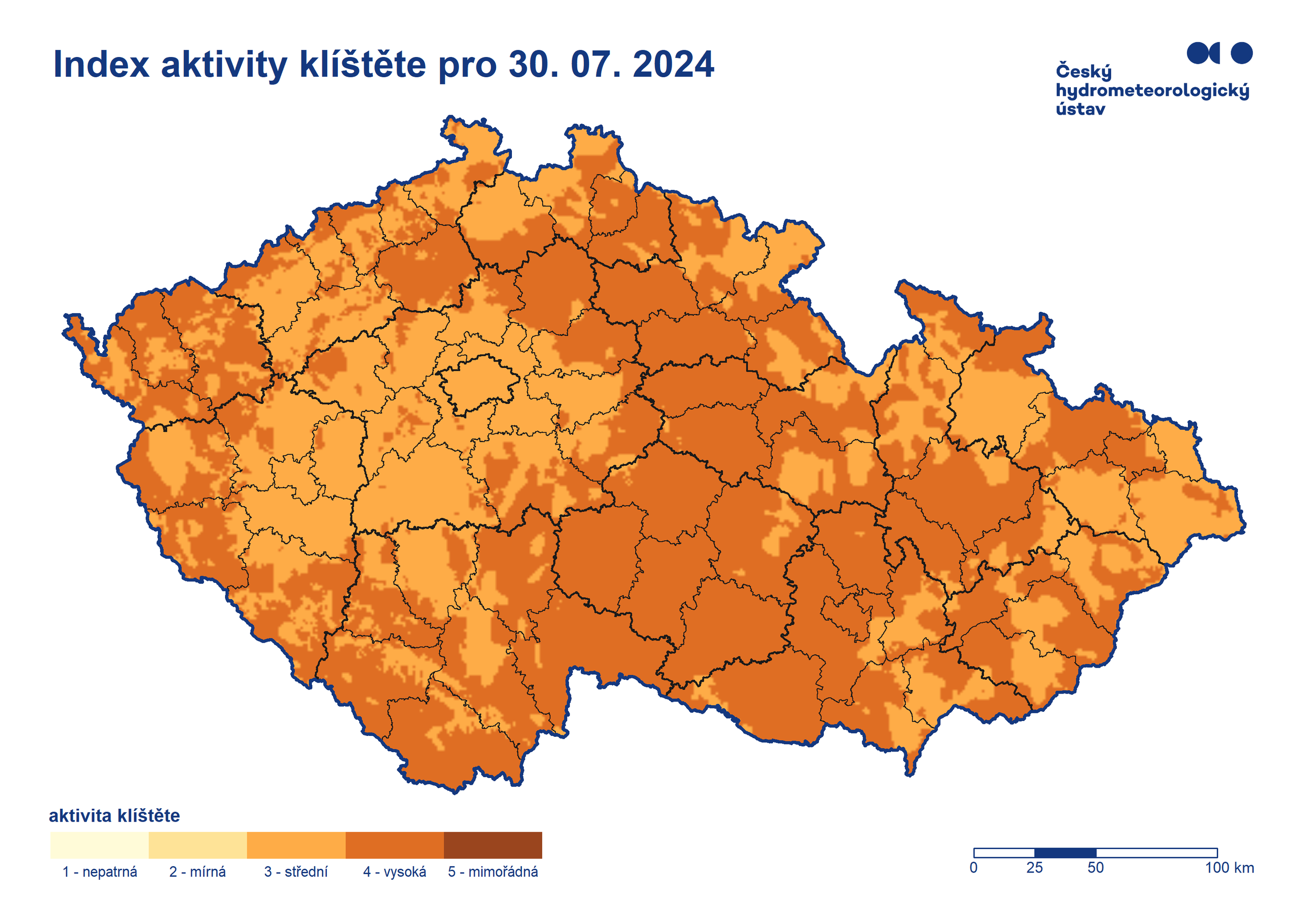 Aktivita klíšťat, 30. 7. 2024 - Aktivita klíšťat (2/3)