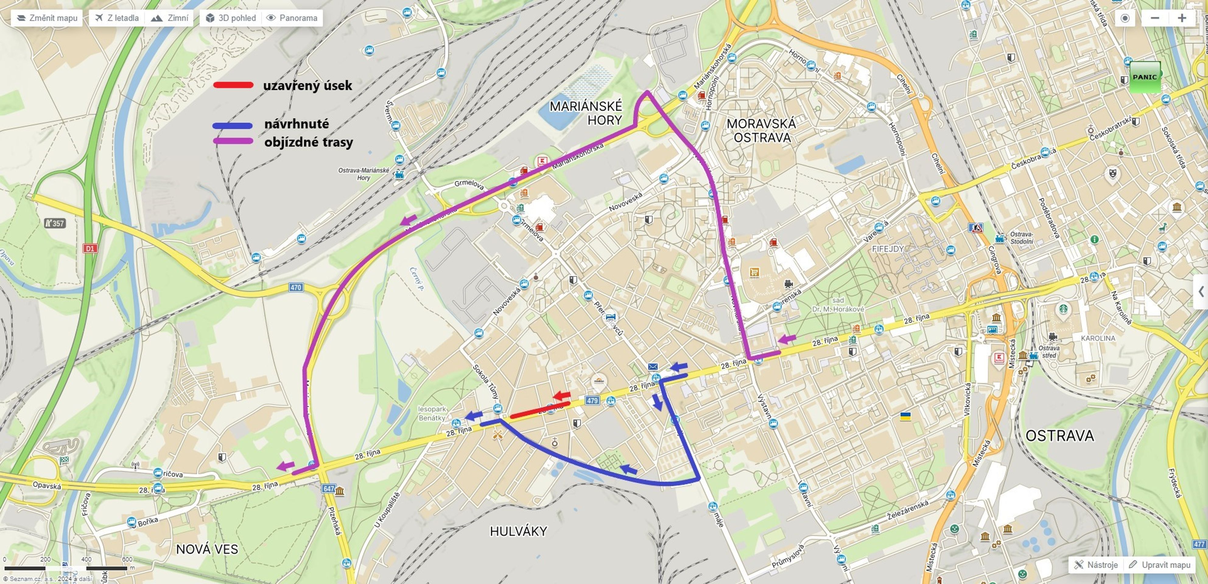 Objízdná trasa silnice II/479 - Přehled oprav v Moravskoslezském kraji (4/5)
