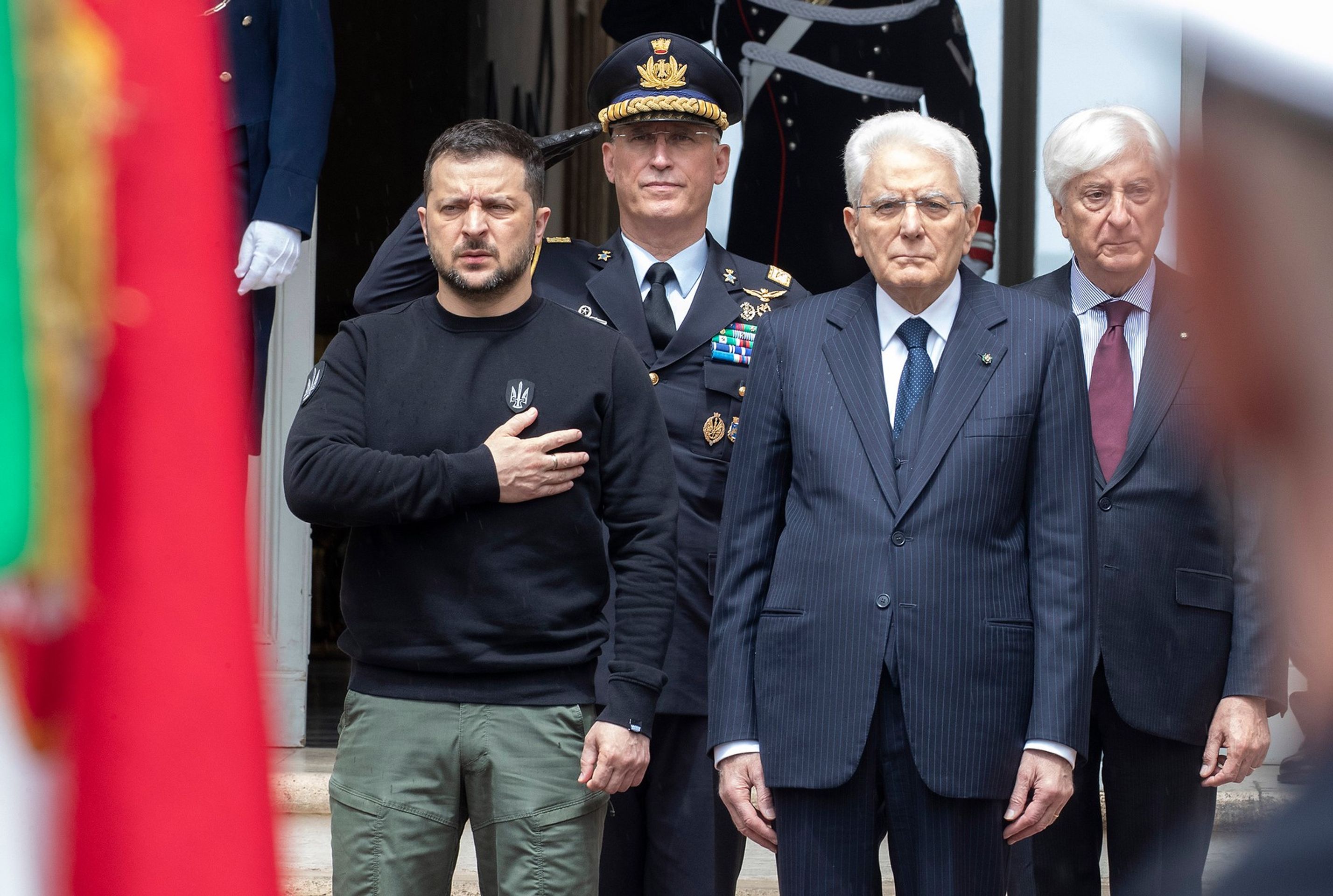Prezident Ukrajiny Zelenskyj a prezident Itálie Mattarella - Ukrajinský prezident Zelenskyj na návštěvě Itálie (4/7)