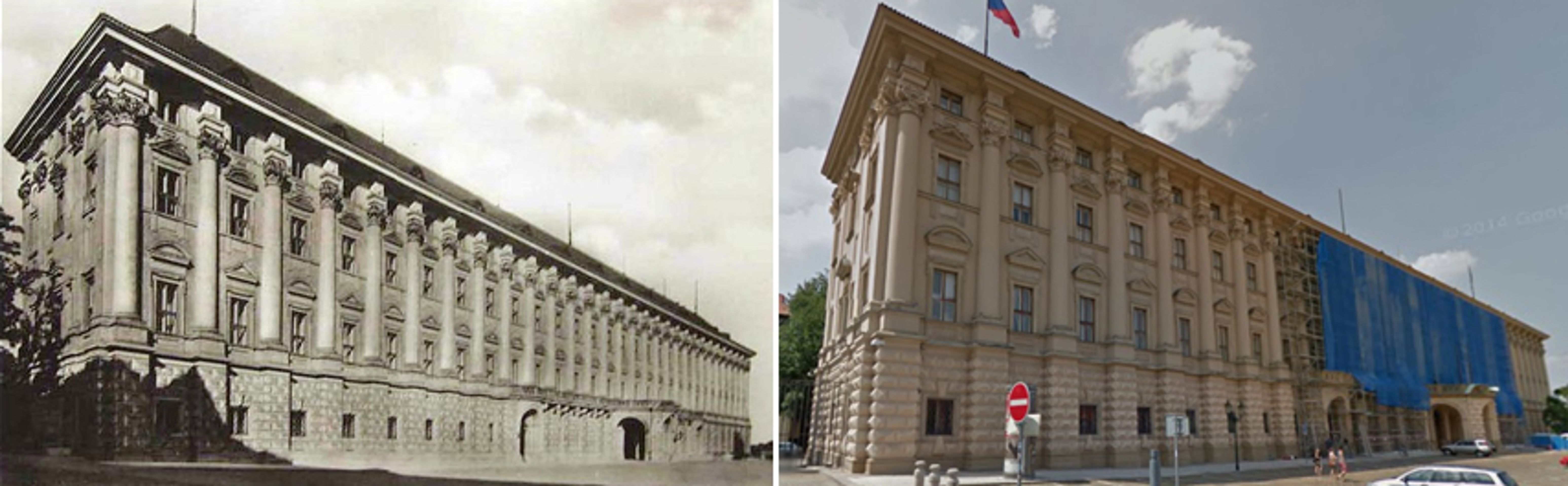 Historické fotky - Černínský palác - GALERIE: Praha dříve a dnes (20/23)