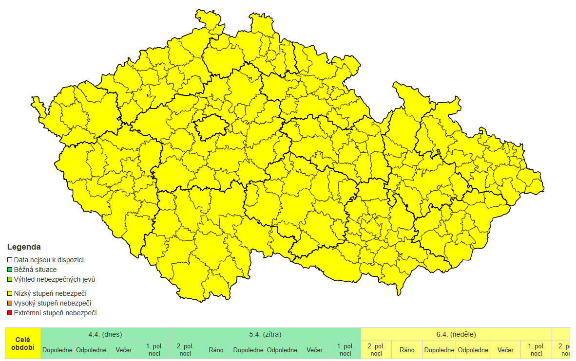 Mapa výstrahy