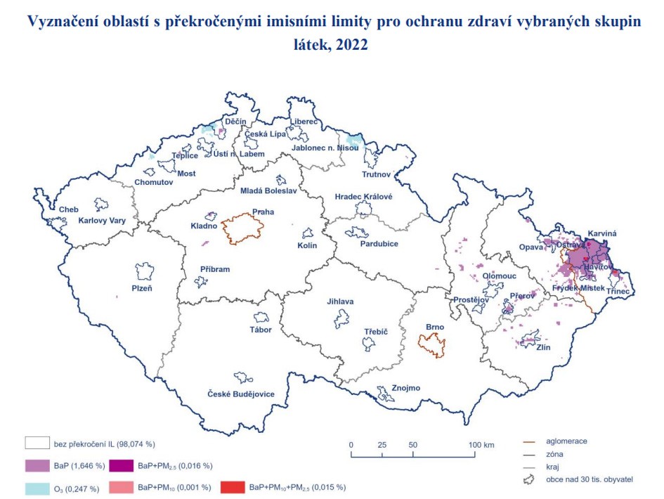 Oblasti s překročenými limity