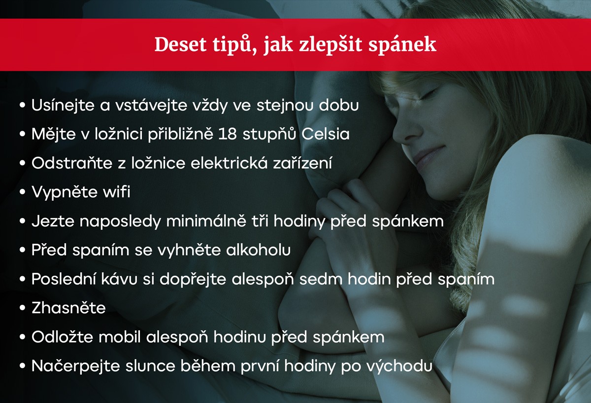 GRAFIKA Deset tipů, jak zlepšit spánek
