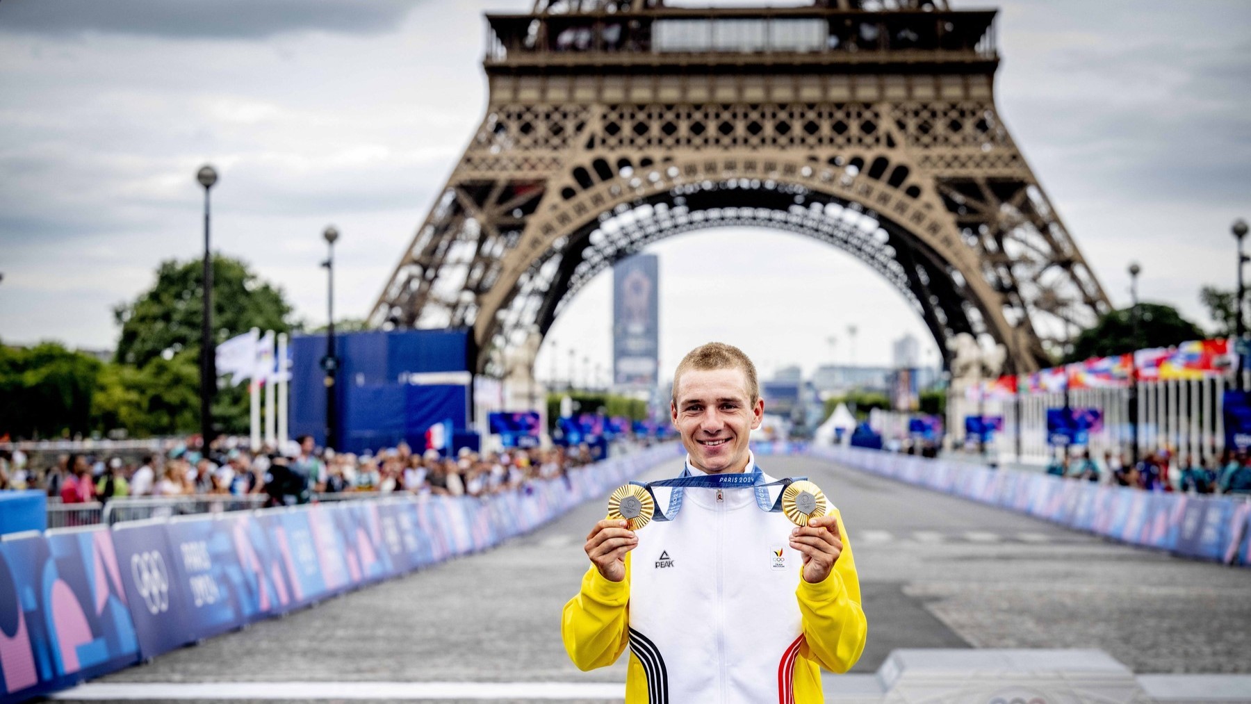 Remco Evenepoel se dvěma zlatými medailemi