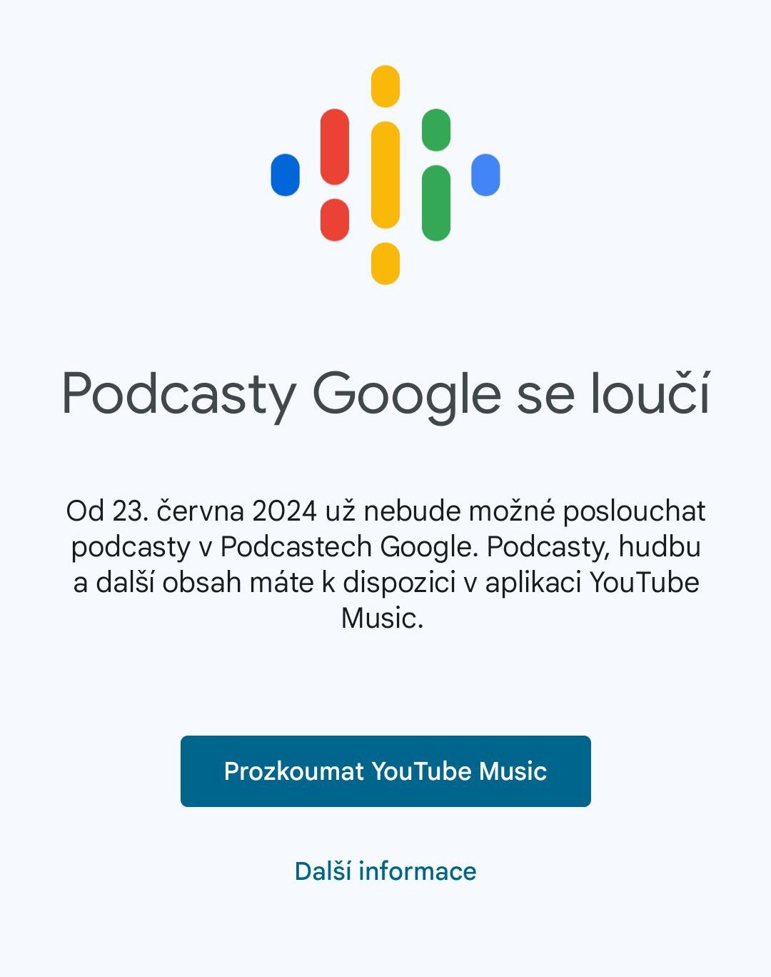 Podcasty Google se loučí