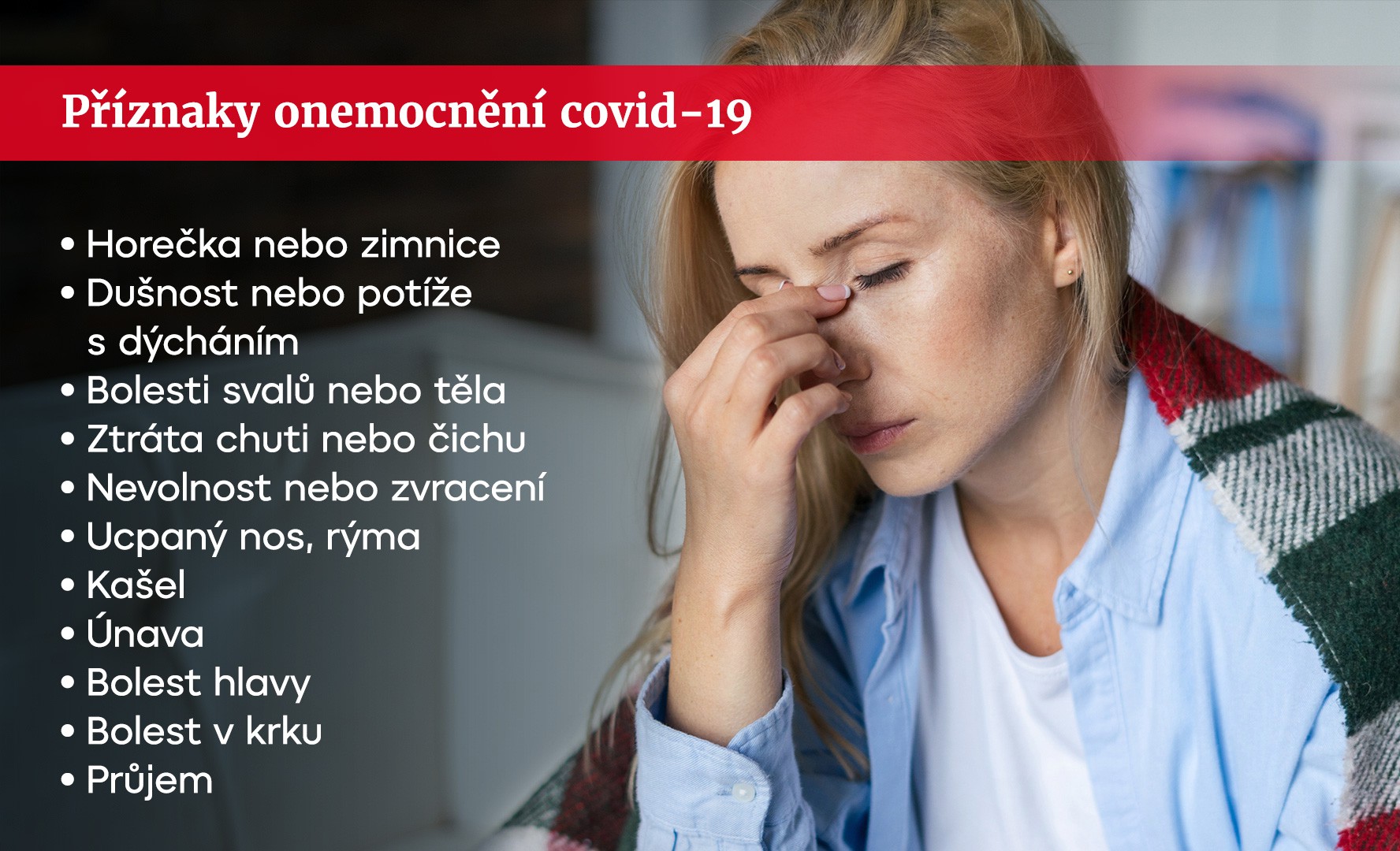 Příznaky onemocnění covid-19