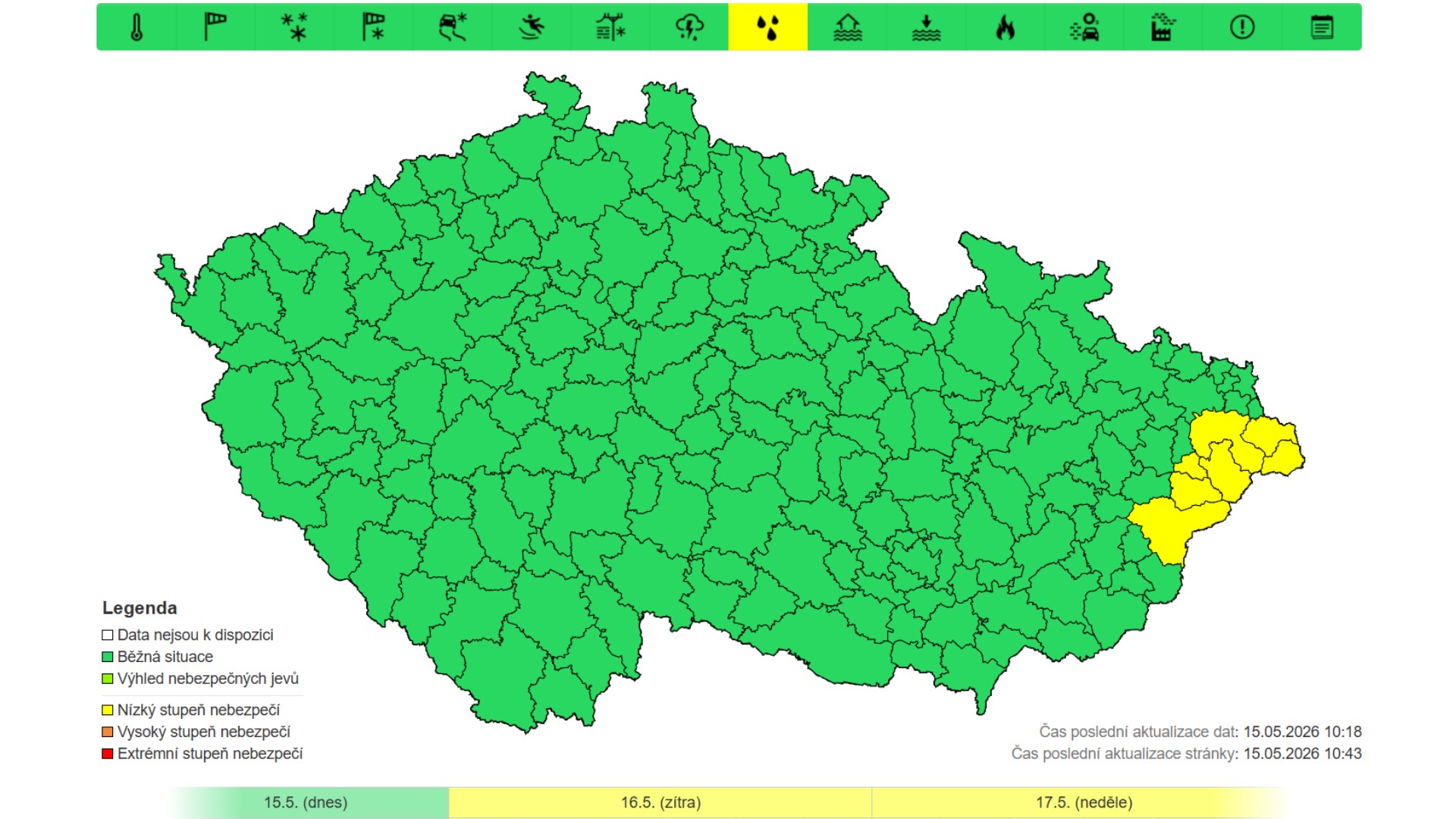 Výstraha ČHMÚ – Vydatný déšť