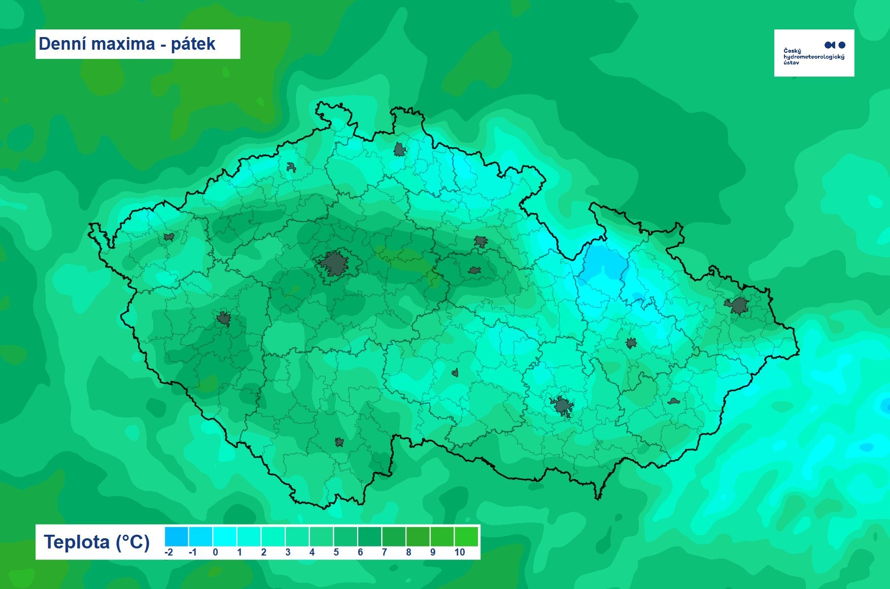 Denní maxima, pátek 24. 1. 2024