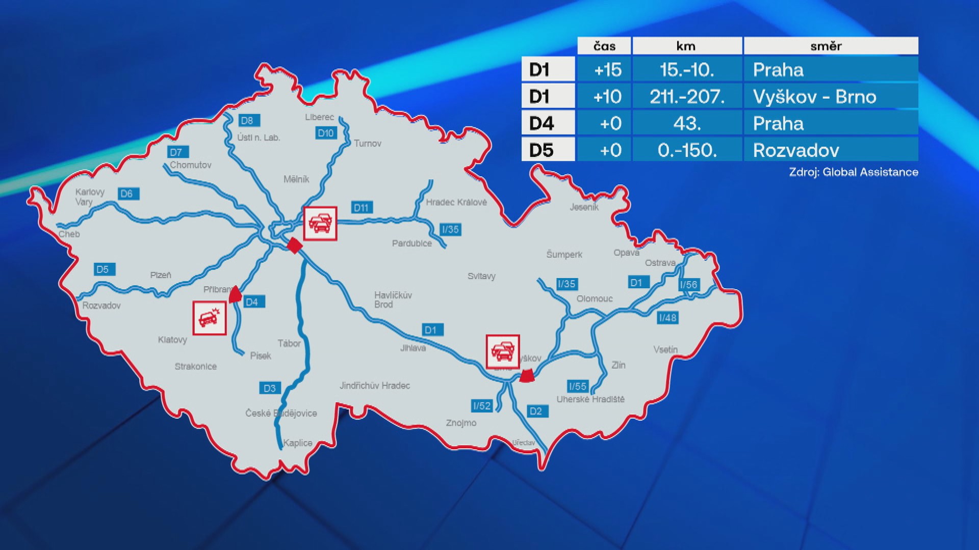 Dopravní situace 26. 1. 2026