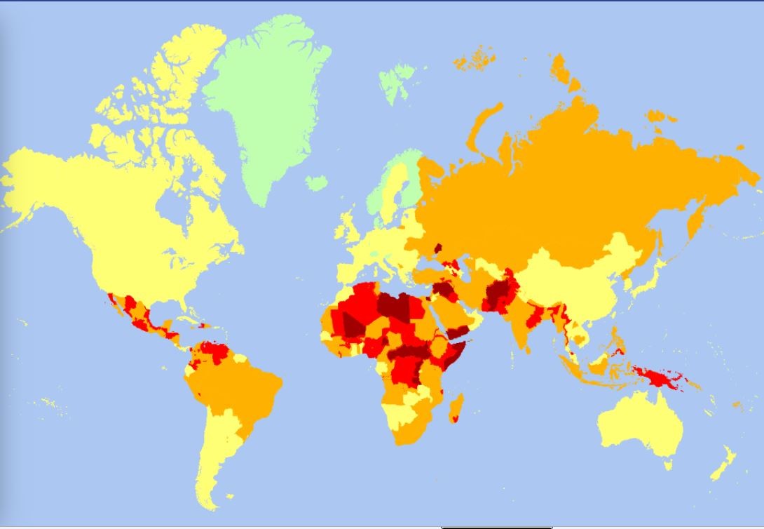Jaká je nejnebezpečnější země?