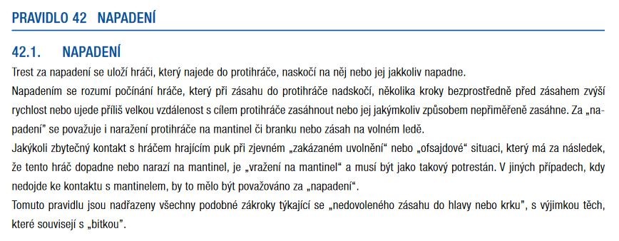 Pravidlo o napadení v hokeji
