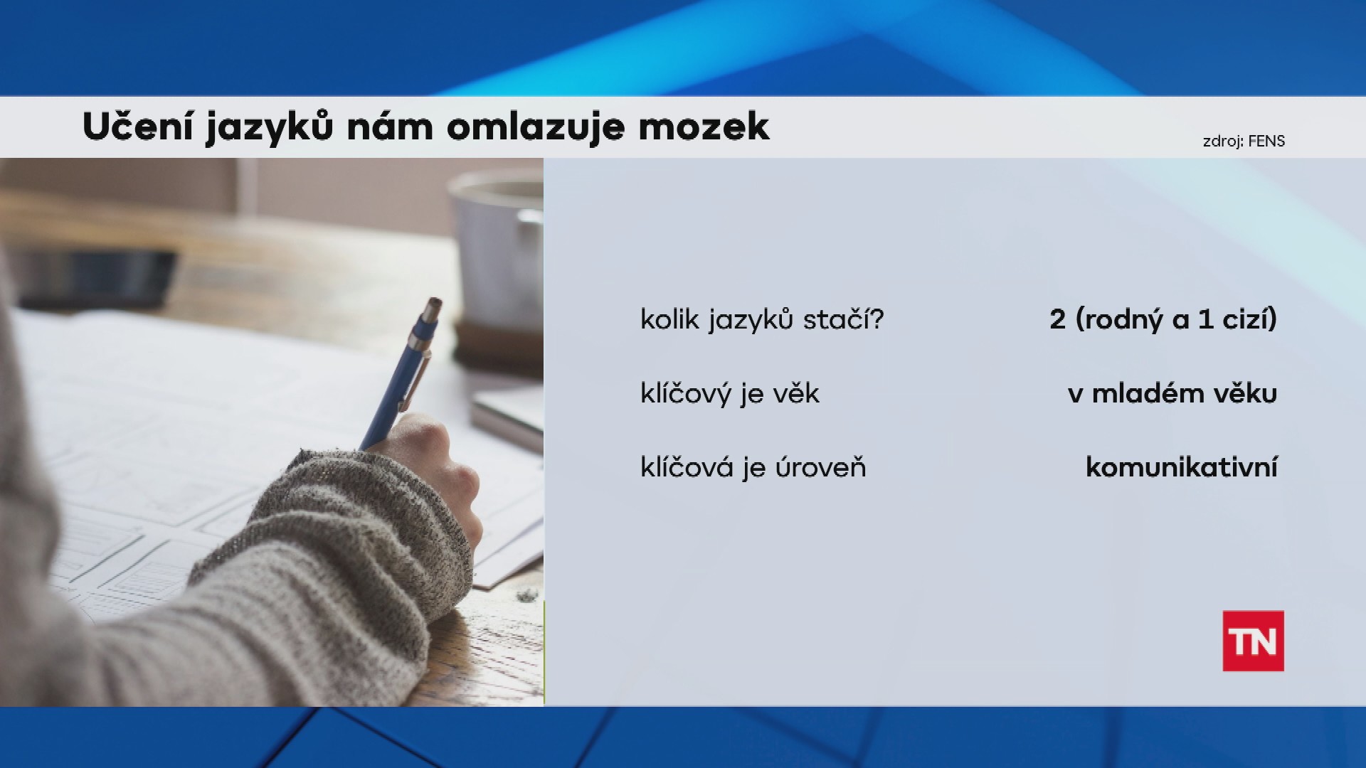 Učení jazyků nám omlazuje mozek graf