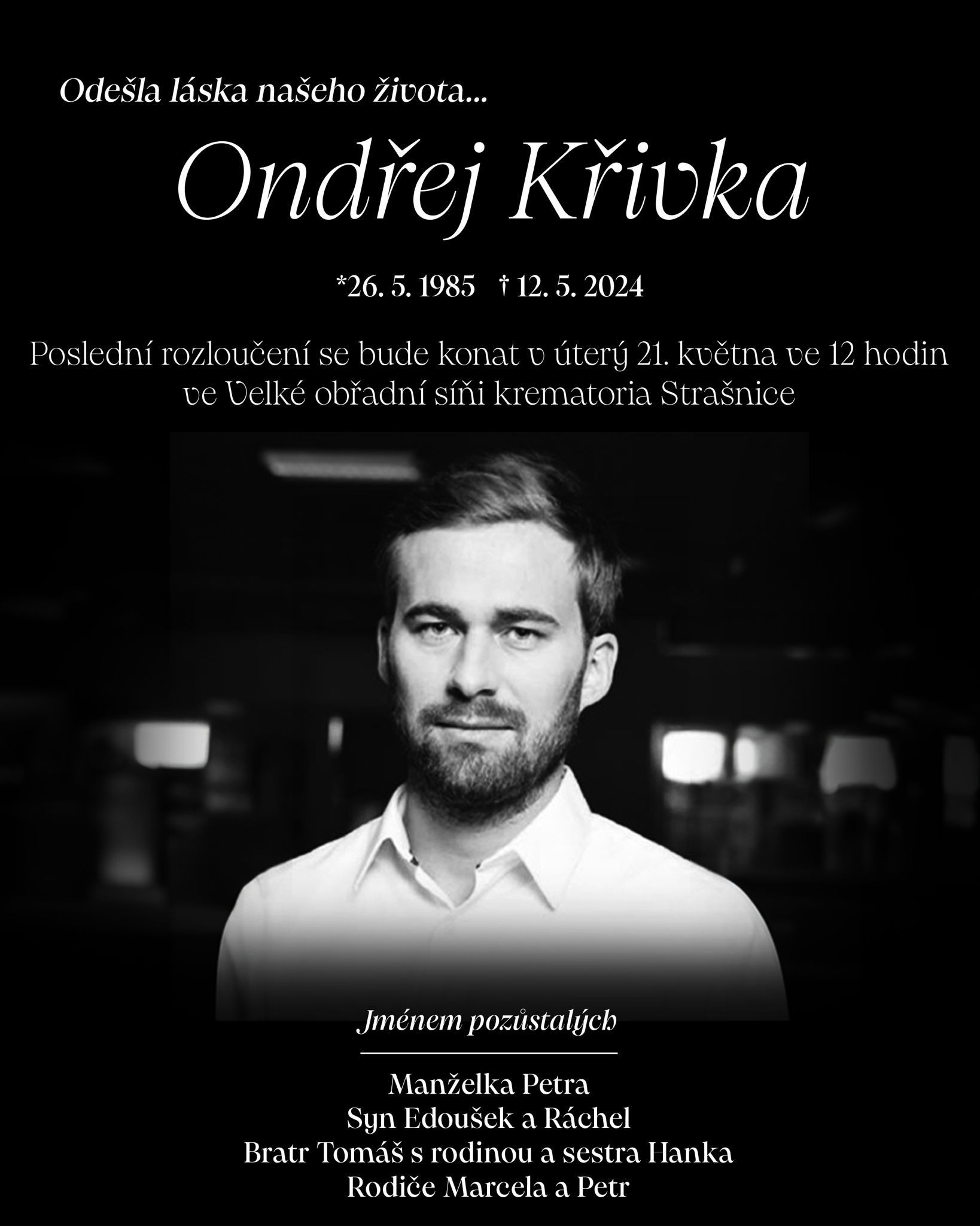 Poslední rozloučení s Ondřejem Křivkou
