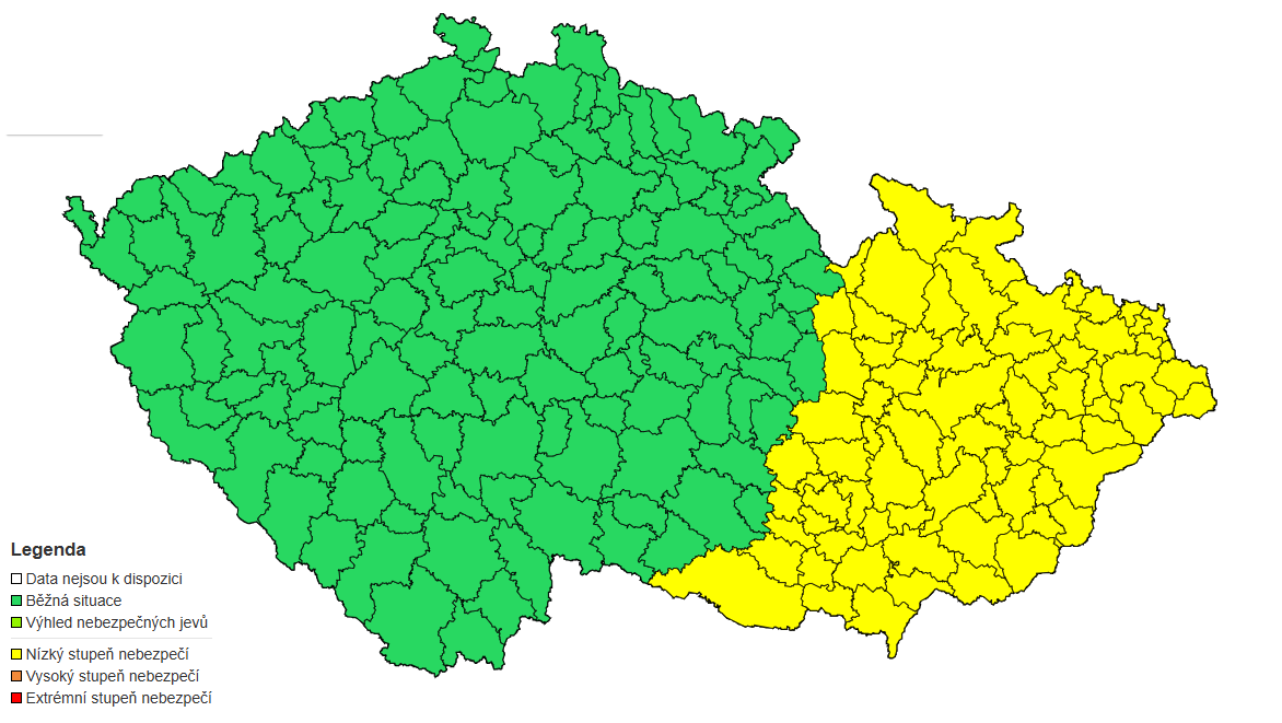 Výstraha před nebezpečím vzniku požárů