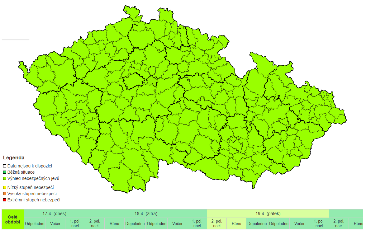 Předběžné varování před mrazem