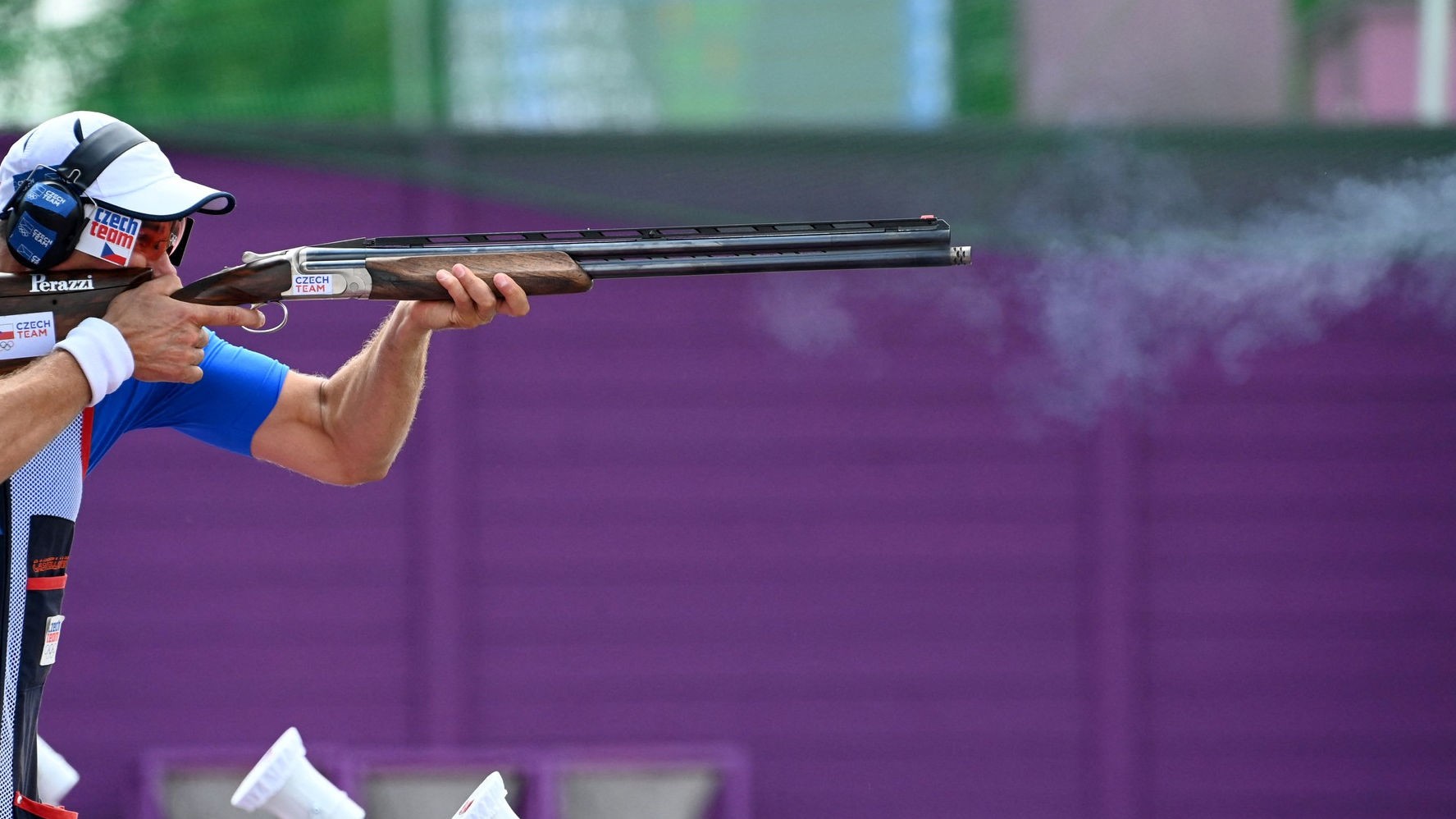 David Kostelecký při střelbě na olympiádě