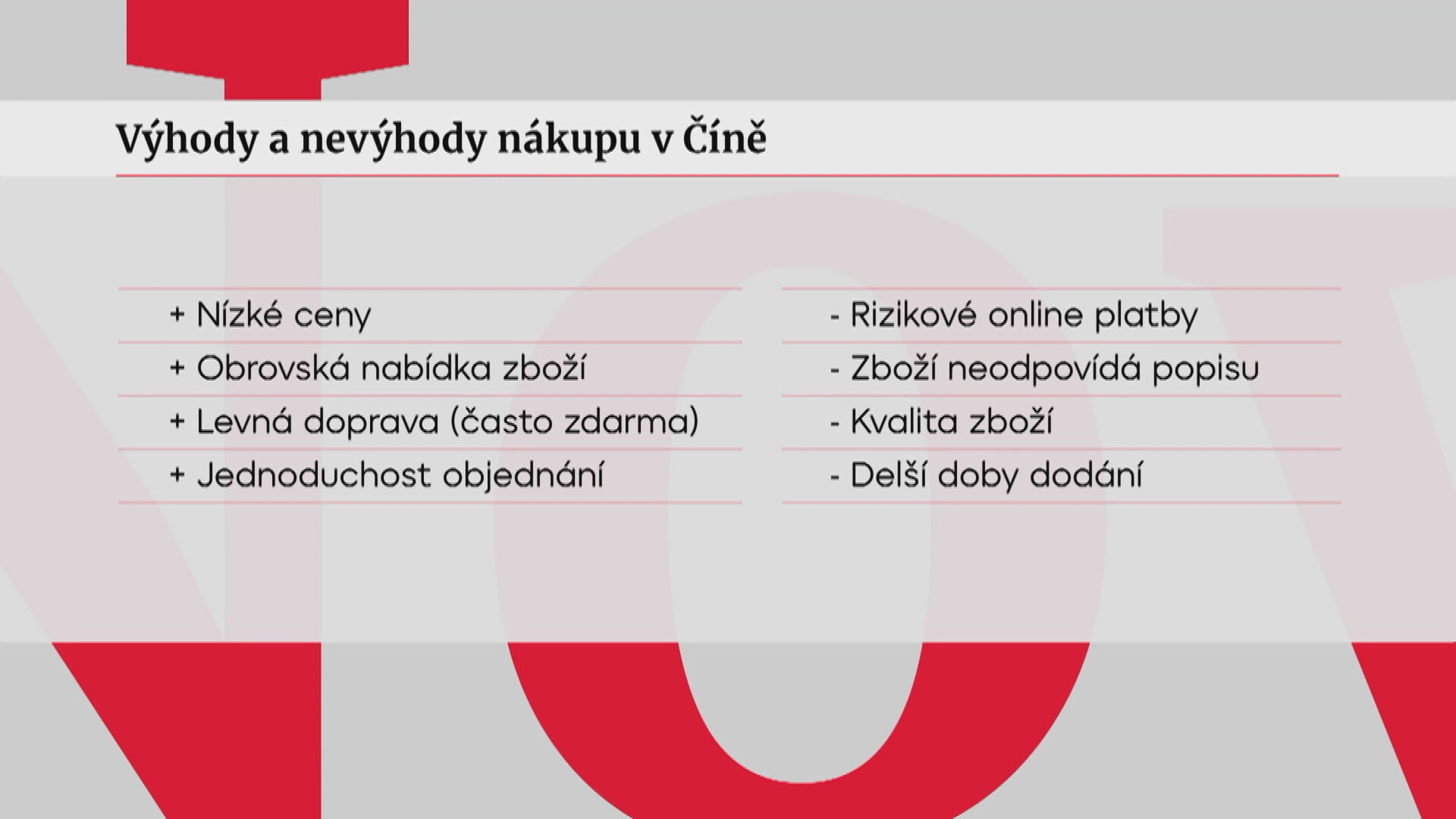 Výhody a nevýhody nákupu v Číně