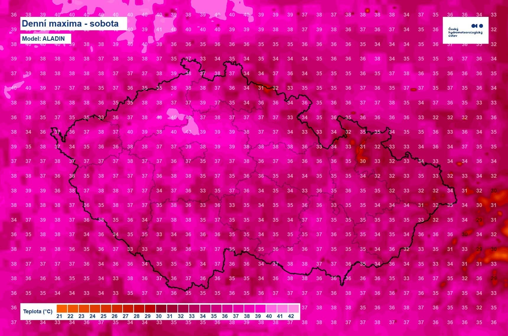 Denní maxima – sobota