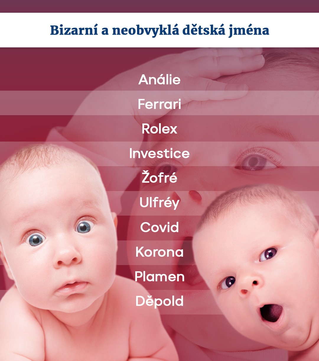 TABULKA Bizarní a neobvyklá dětská jména