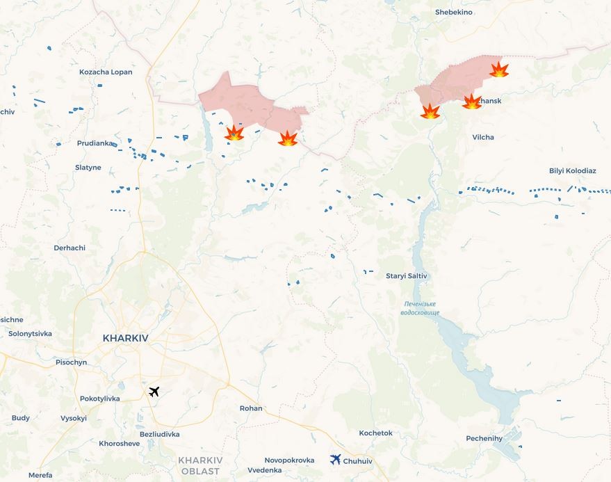 Mapa vojenské situace na Ukrajině