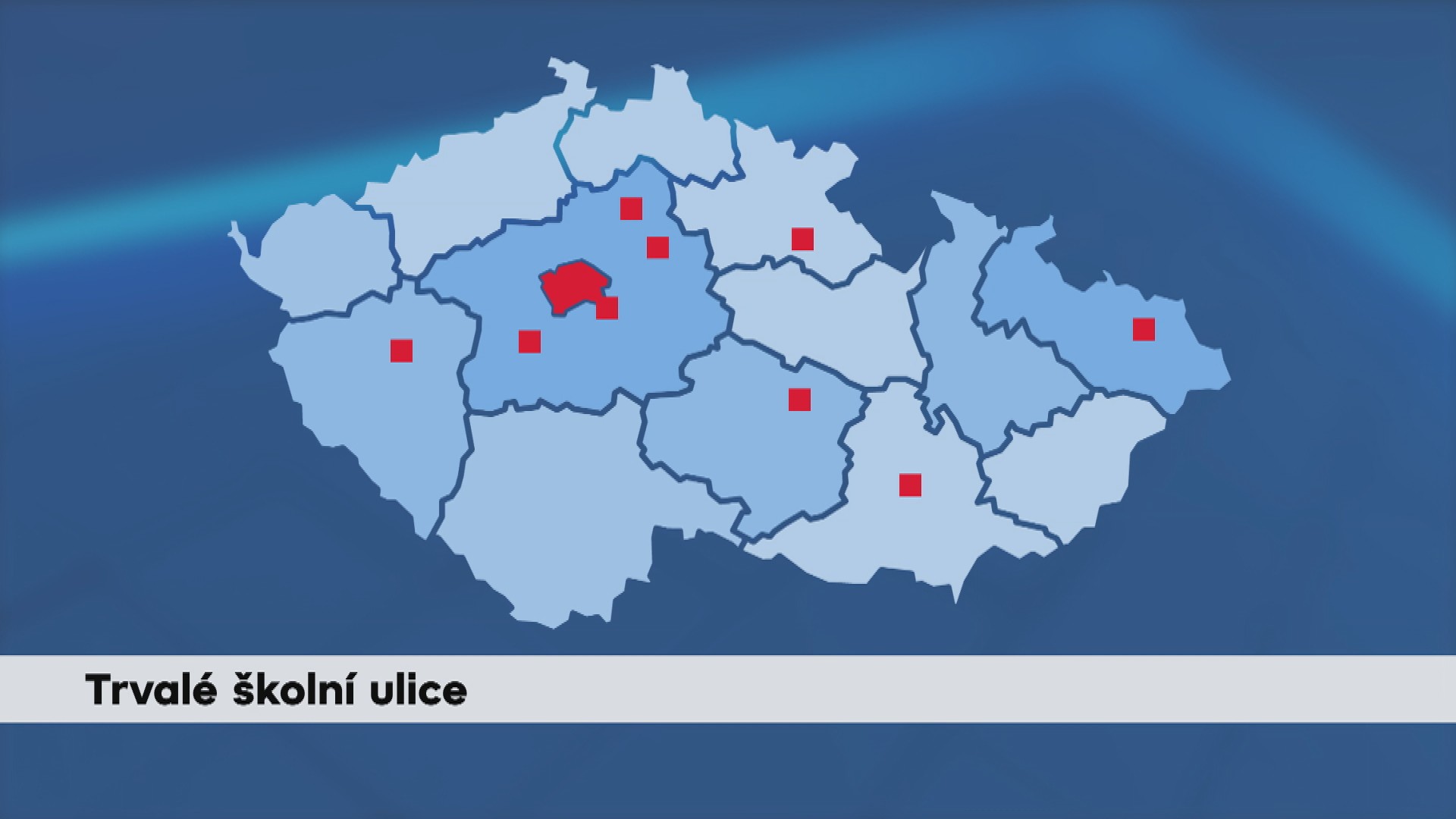 Trvalé školní ulice v Česku mapa