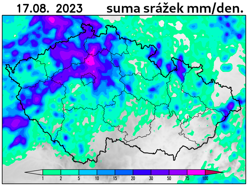 Mapa srážek