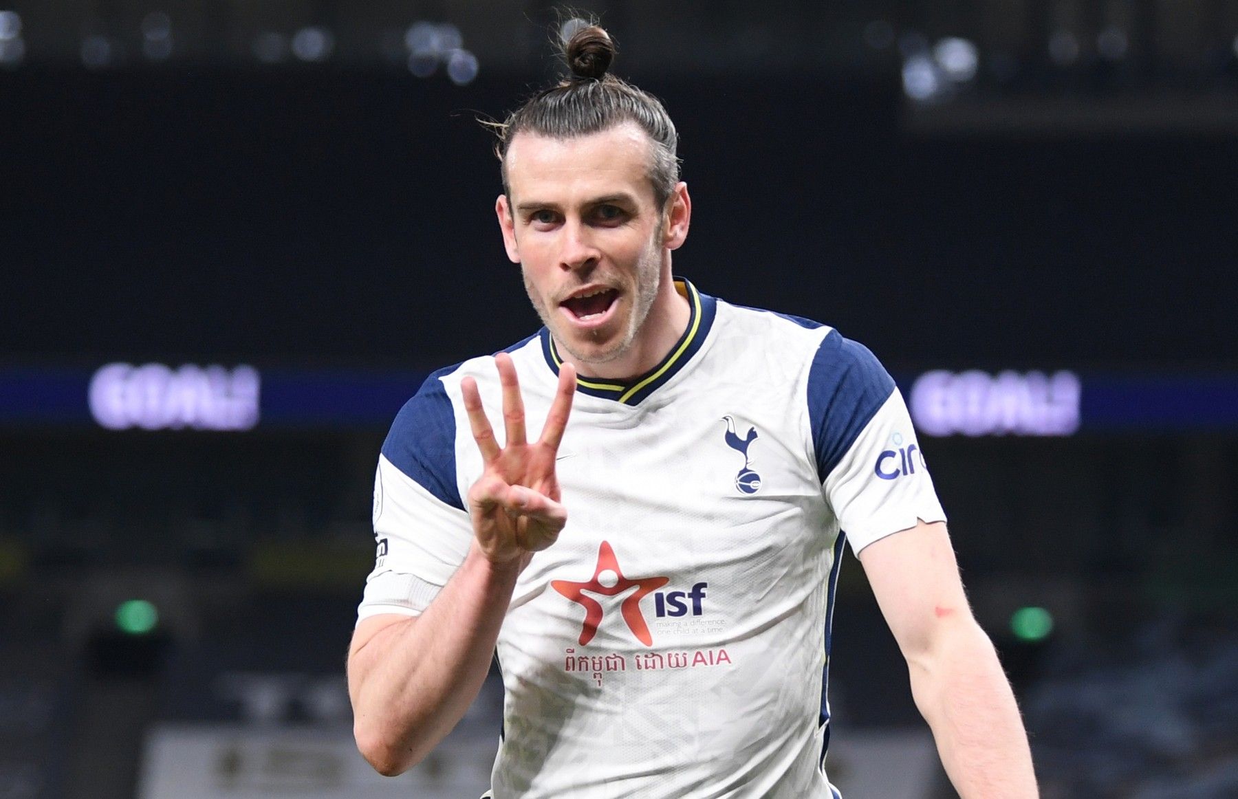 Gareth Bale slaví hattrick