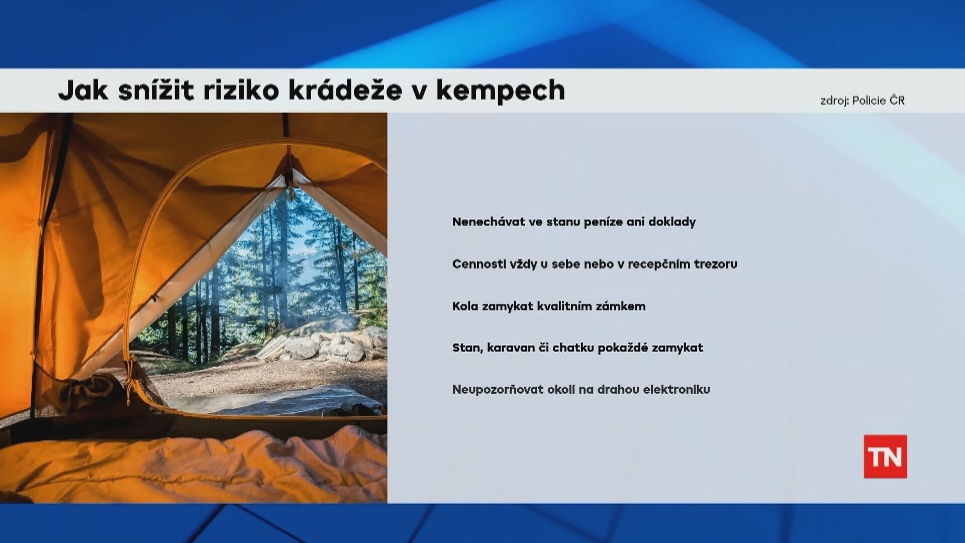 Jak snížit riziko krádeže v kempech