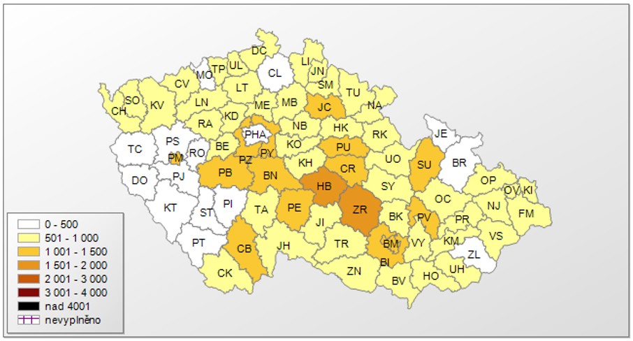 MAPA Relativní nemocnost ARI