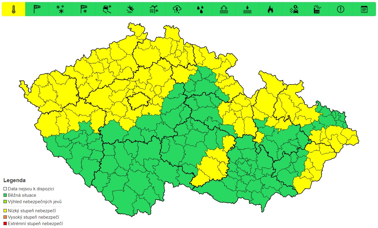 Výstraha před mrazem, 19. 2. a 20. 2.