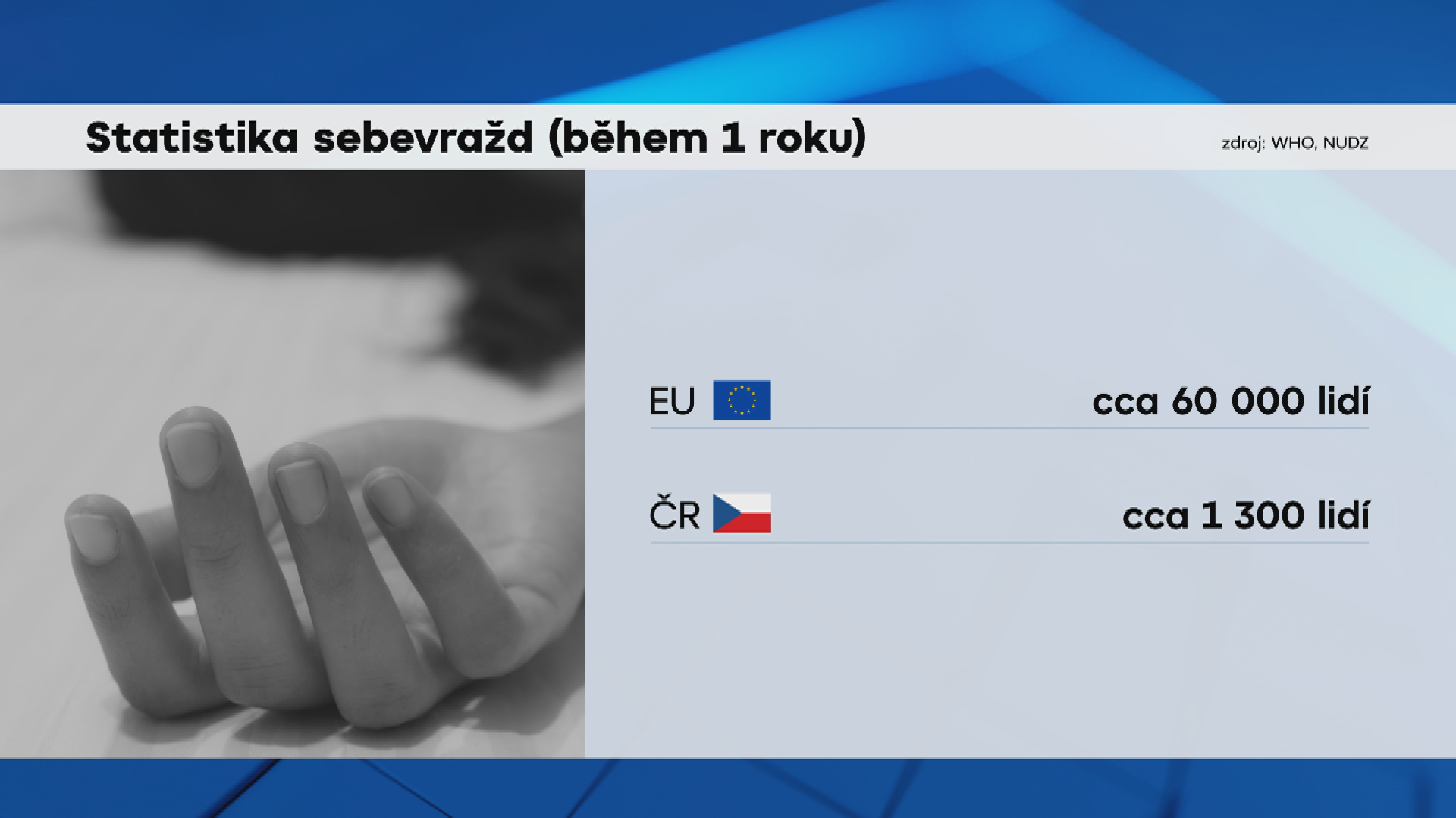 Statistika sebevražd (během 1 roku)
