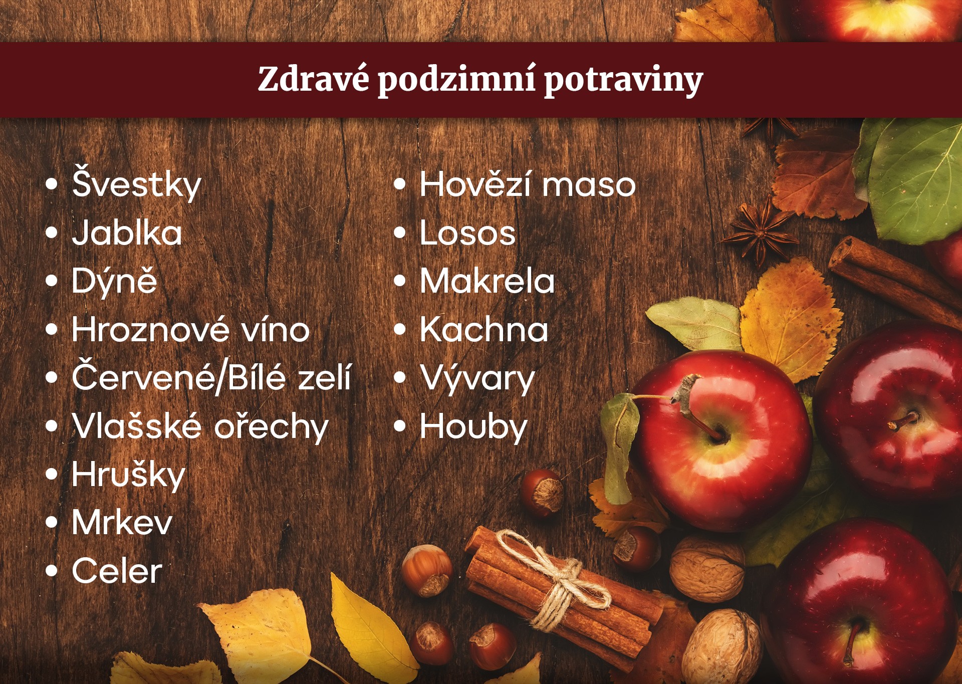 Zdravé podzimní potraviny
