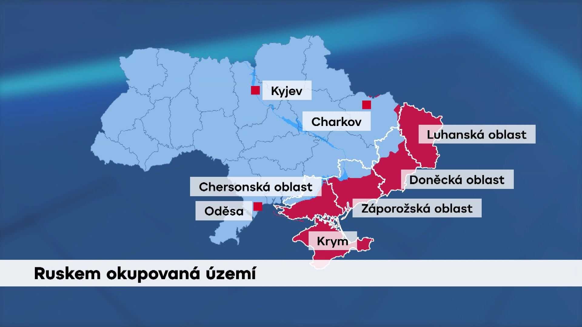 Ruskem okupovaná území