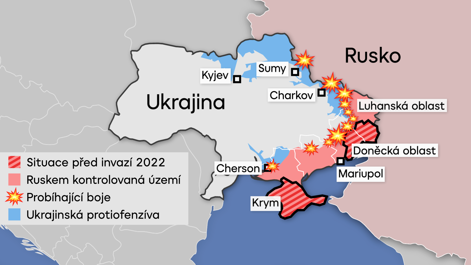 Mapa Ukrajiny